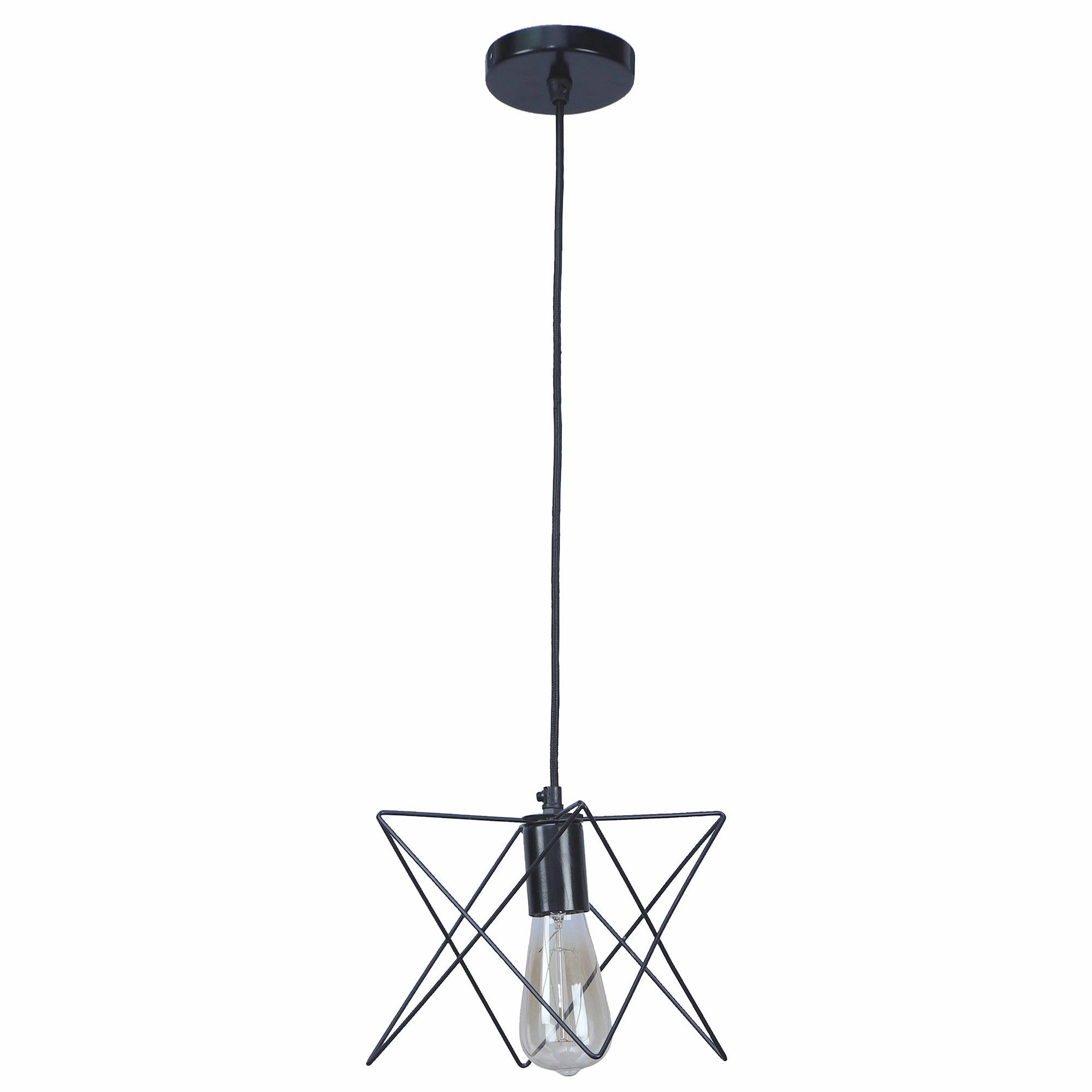 Nordic Black Vintage Metal Single Hanging Light by SS Lightings