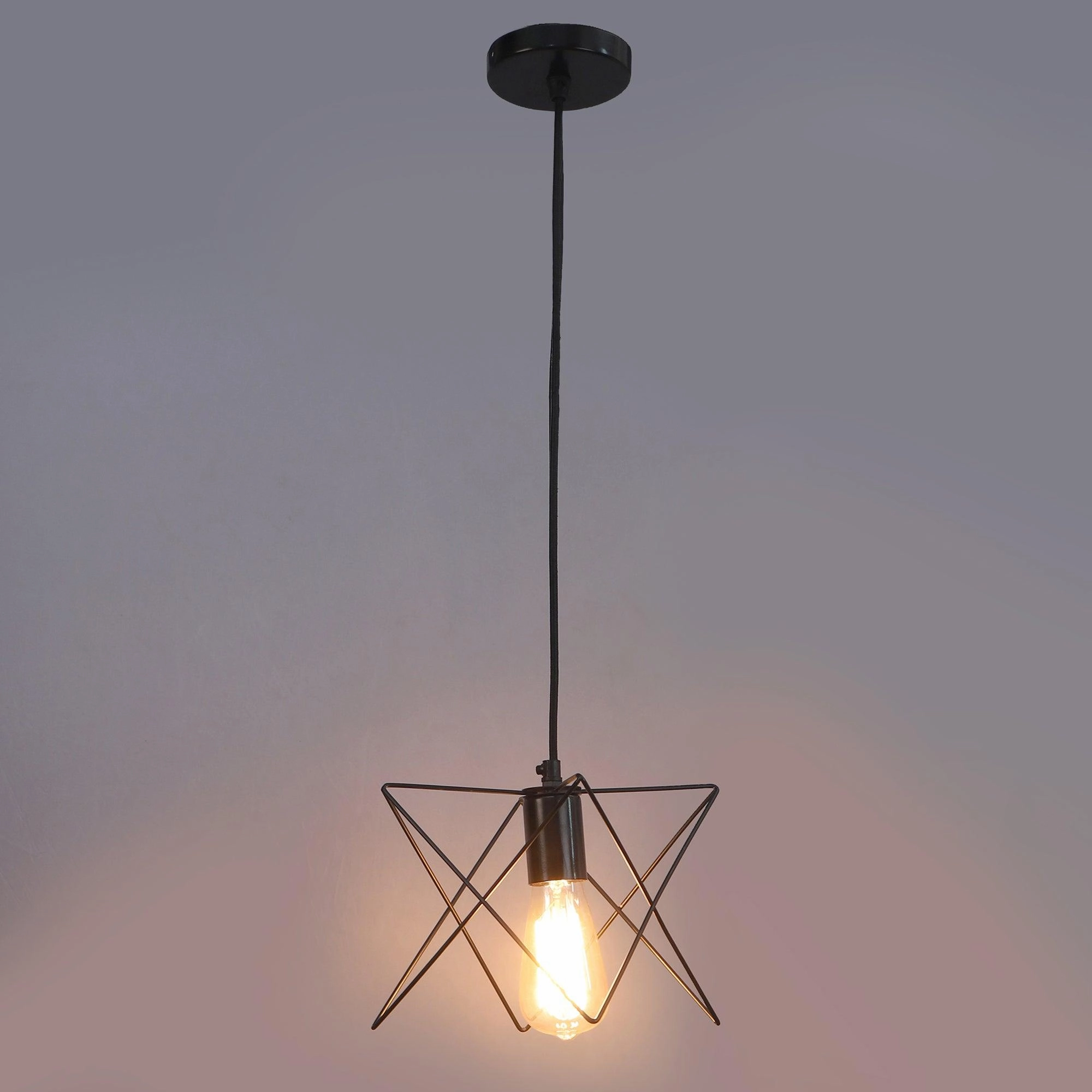Nordic Black Vintage Metal Single Hanging Light by SS Lightings