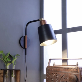 Norell Black Metal Wall Light by SS Lightings vintage desk lamp