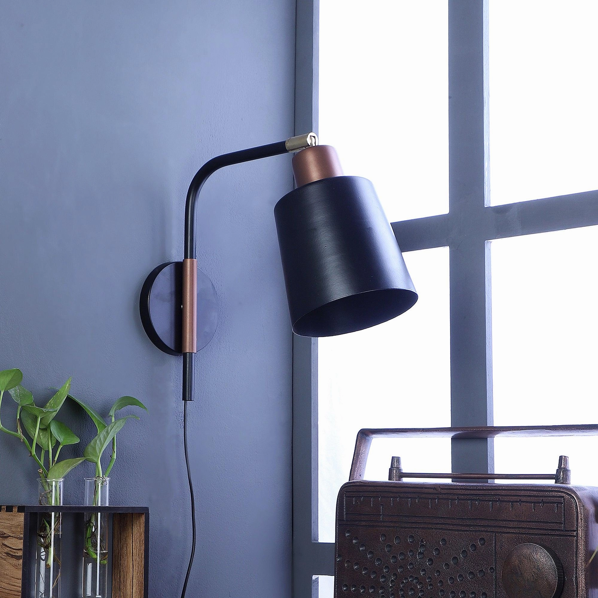 Norell Black Metal Wall Light by SS Lightings