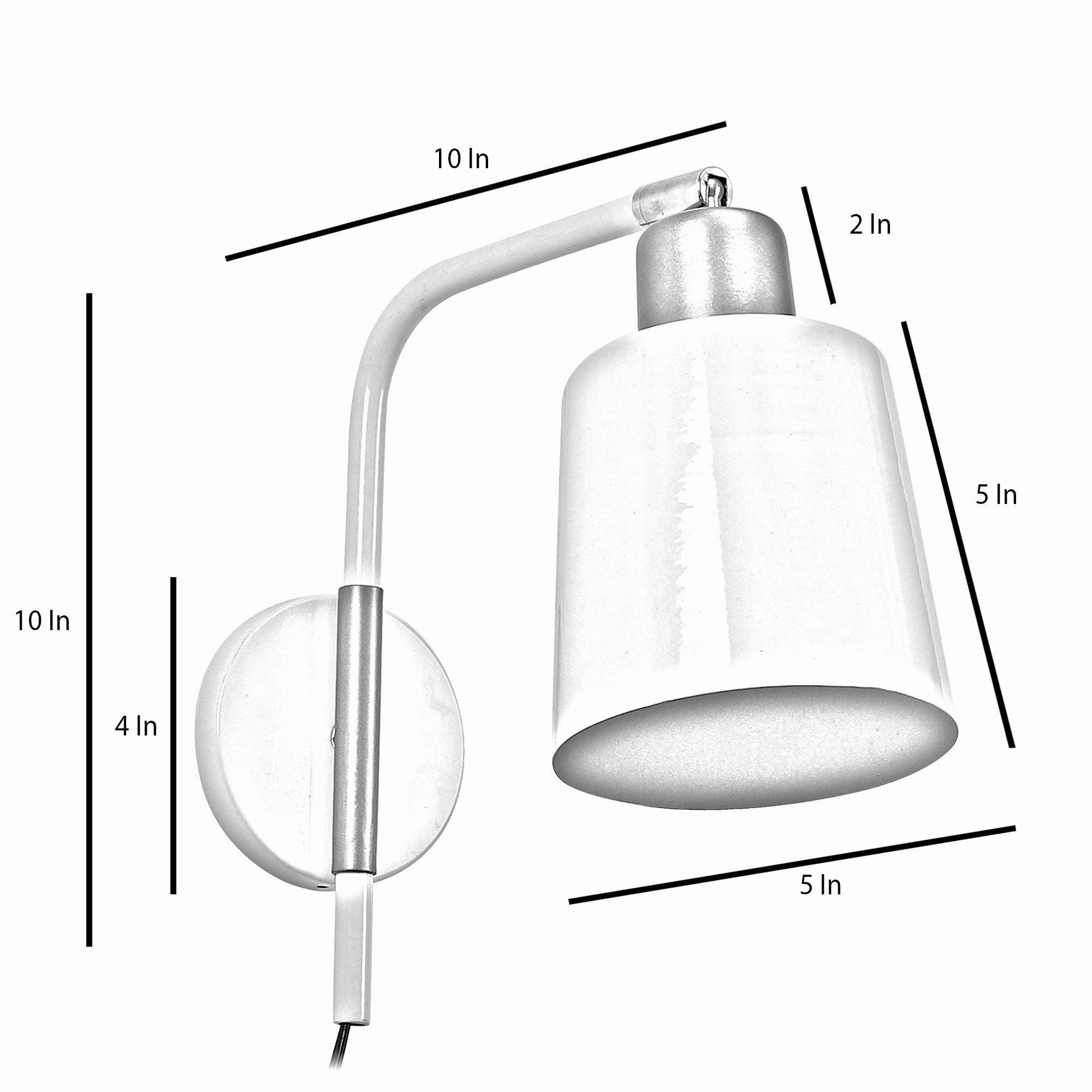 Norell White Metal Wall Light by SS Lightings