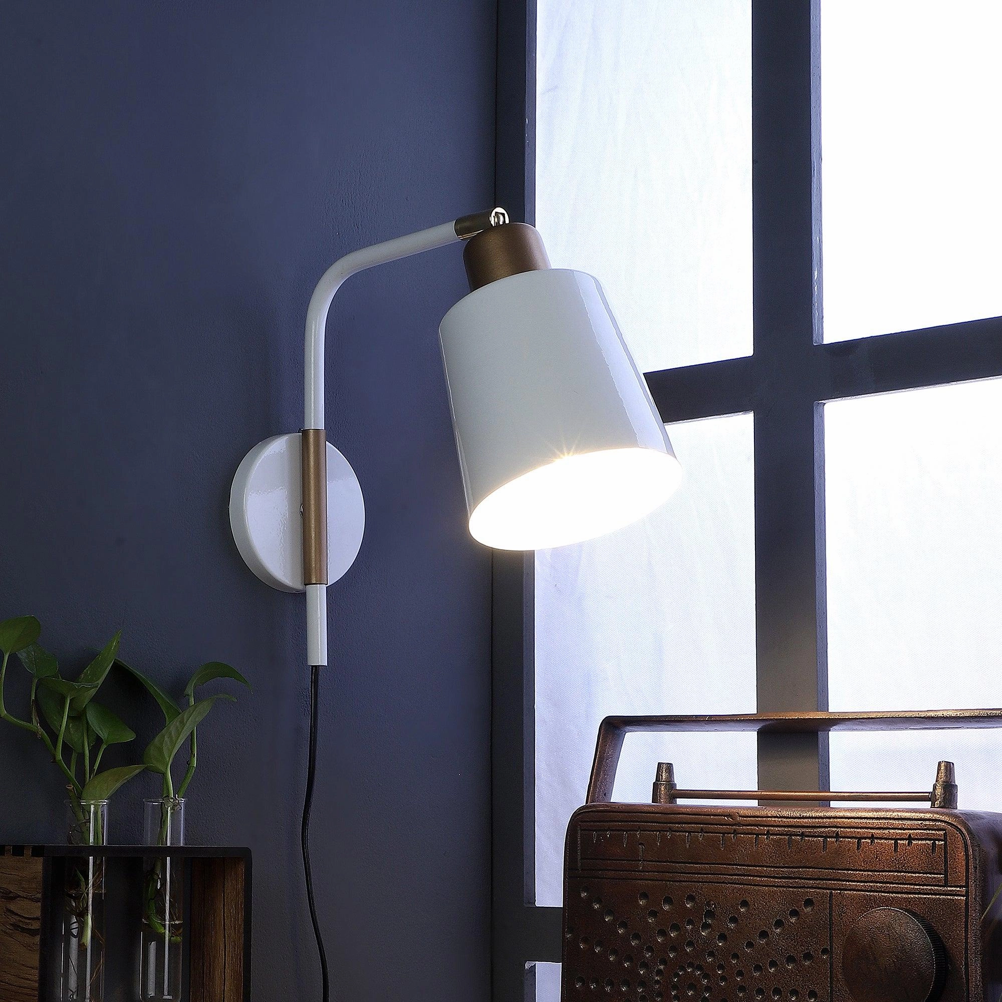 Norell White Metal Wall Light by SS Lightings