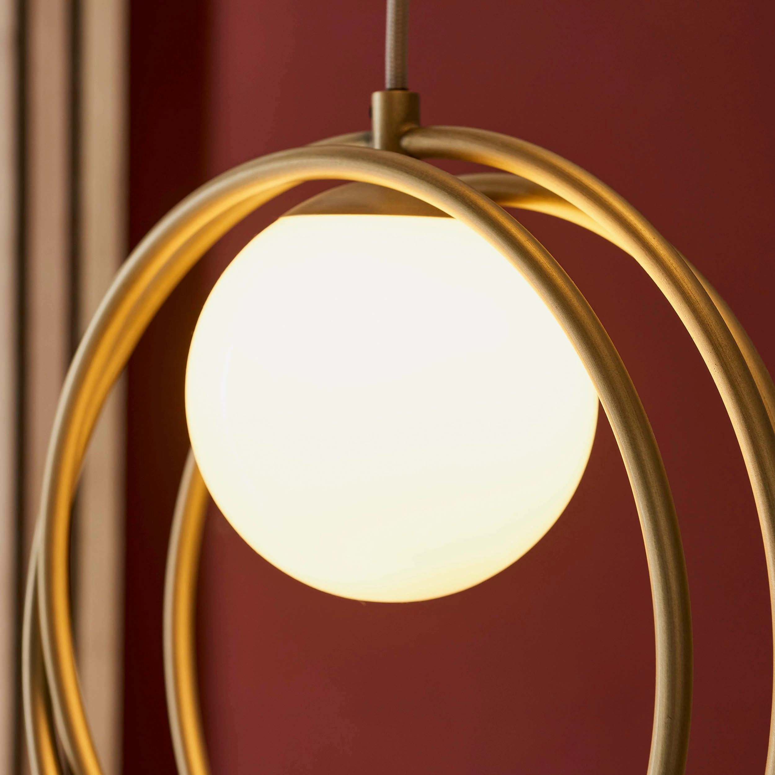 Norfolk Large 3 Light Gold & Opal Glass Ceiling Pendant