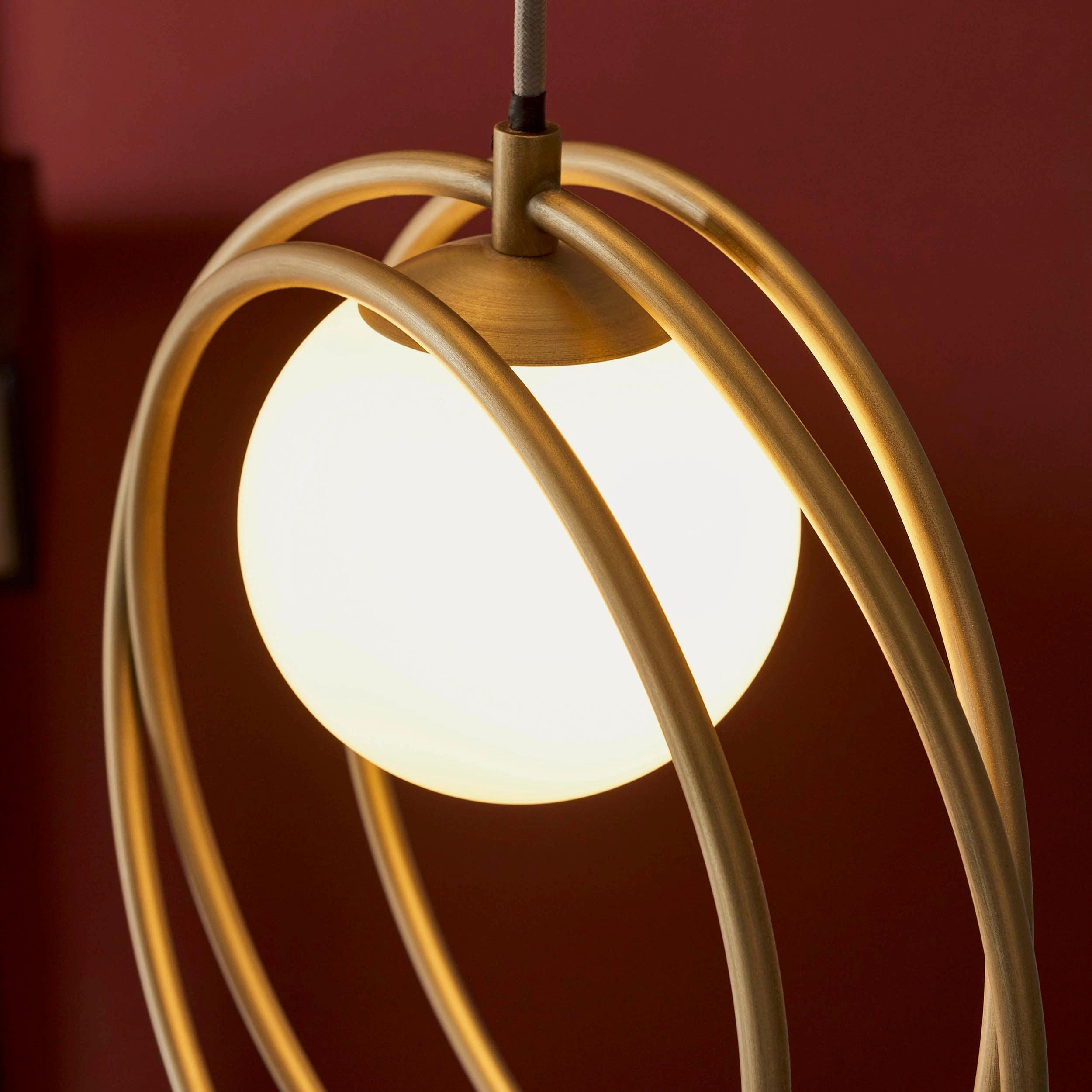 Norfolk Large 3 Light Gold & Opal Glass Ceiling Pendant