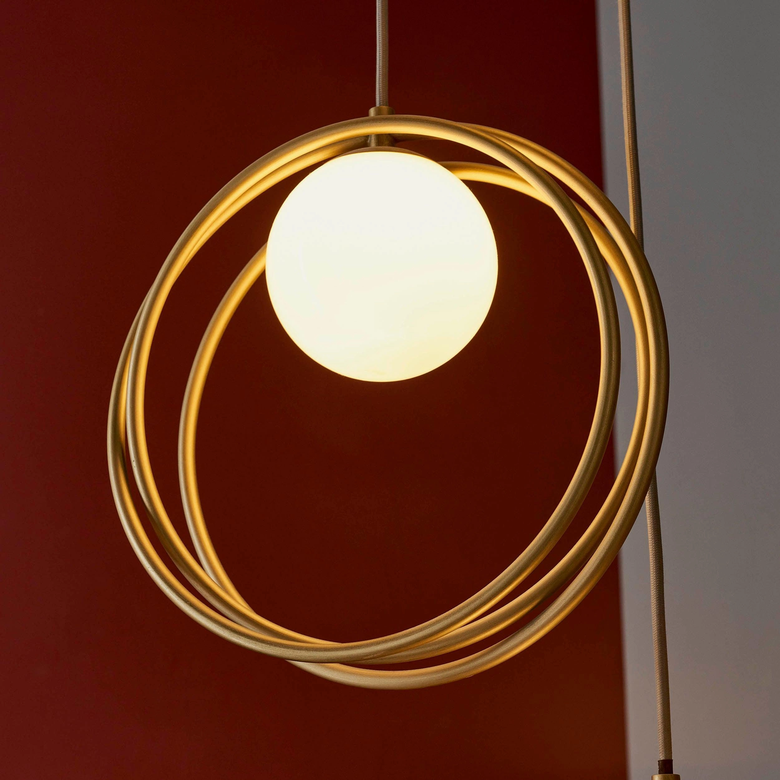 Norfolk Large 3 Light Gold & Opal Glass Ceiling Pendant