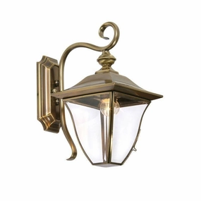 Oaks Callan Brass Outdoor Downlighter Wall Light Damaged Box indoor ambient light