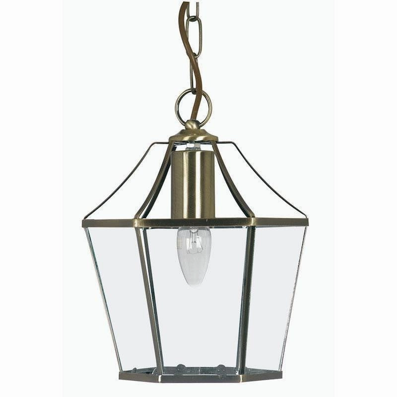 Oaks Ceiling Lantern Light - Dulverton brass simple ceiling design light
