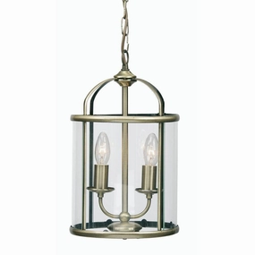 Oaks Fern Ceiling Lantern brass 2 Light simple ceiling design light