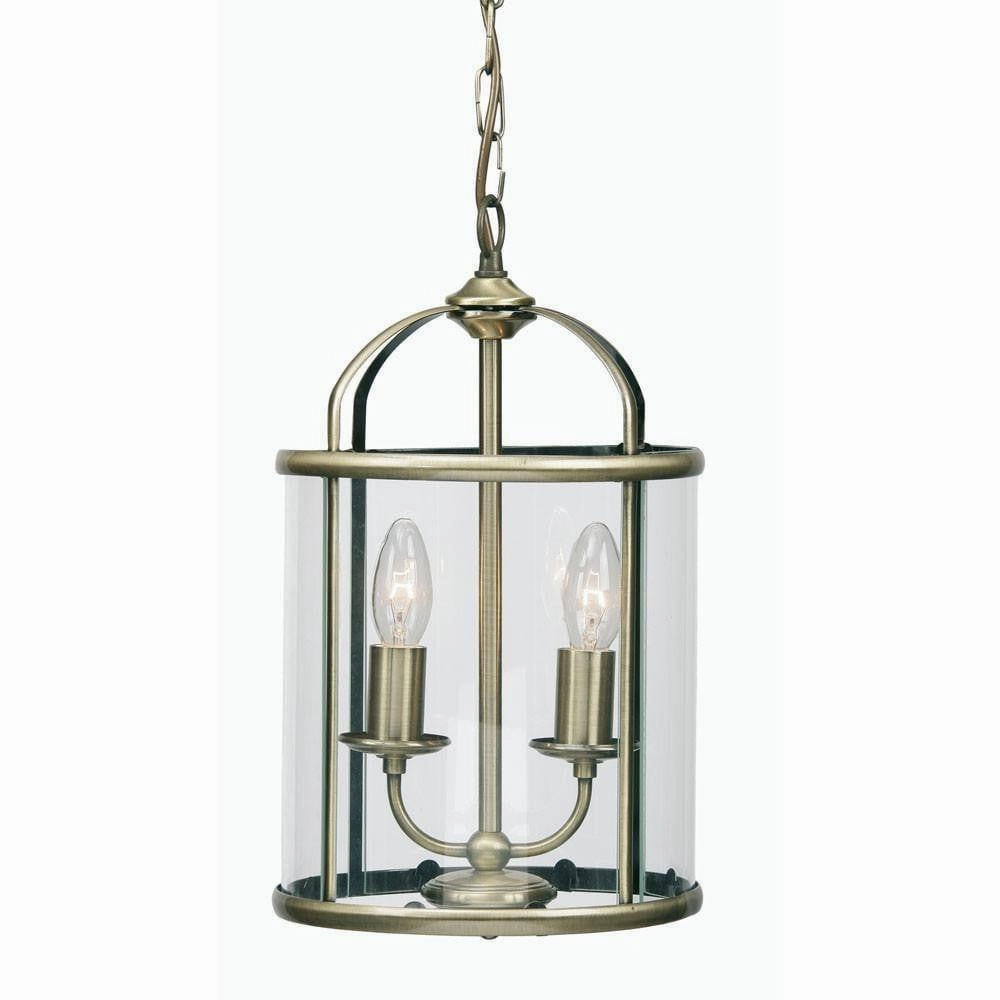 Oaks Fern Ceiling Lantern brass 2 Light simple ceiling design light
