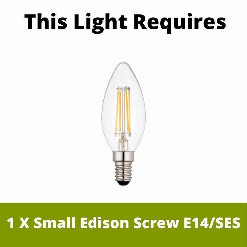 Oaks Fern Ceiling Lantern Chrome 1 Light