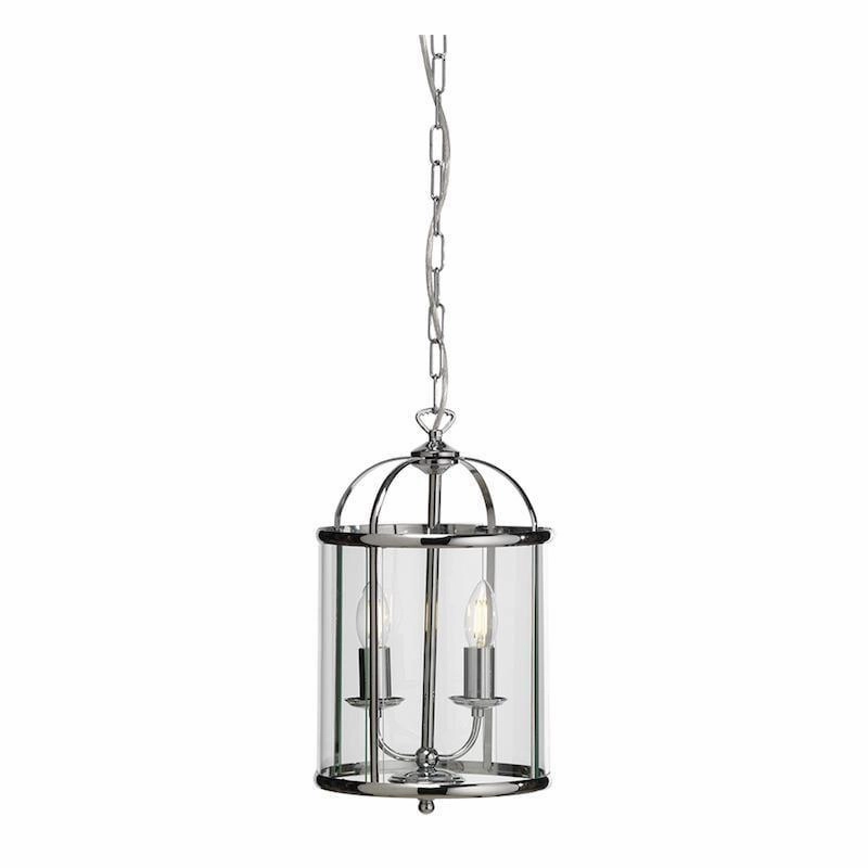 Oaks Fern Ceiling Lantern Chrome 2 Light simple ceiling design light