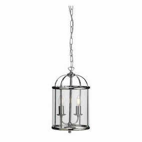 Oaks Fern Ceiling Lantern Chrome 2 Light simple ceiling design light
