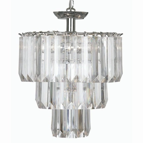 Oaks Lighting Clear Acrylic & Chrome 4 Light Ceiling Pendant modern ceiling lamp