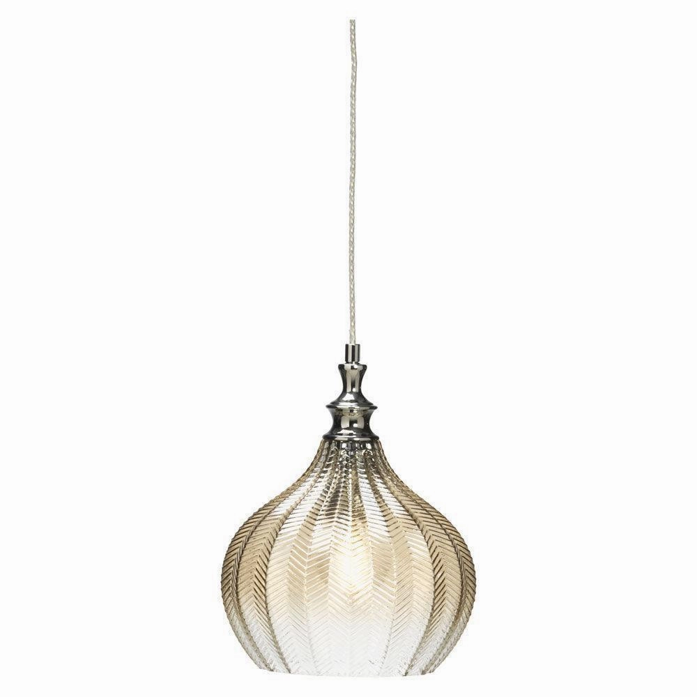 Oaks Lighting Darby Chrome & Cognac Glass Pendant Light simple ceiling design light