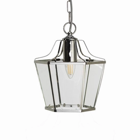 Oaks Lighting Dulverton Chrome Clear Glass Ceiling Pendant modern ceiling lamp