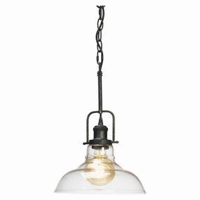 Oaks Lighting Esko Wrought Iron & Glass Shade Ceiling Light modern ceiling lamp