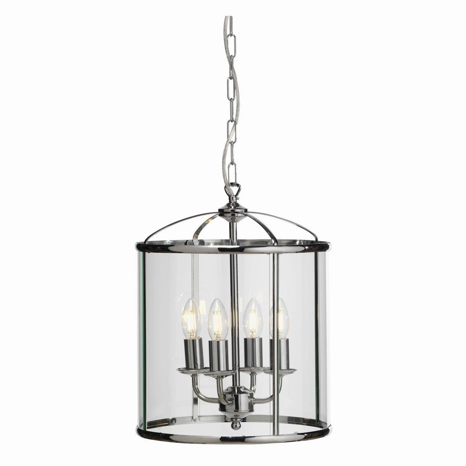 Oaks Lighting Fern 4 Light Chrome Ceiling Lantern modern ceiling lamp