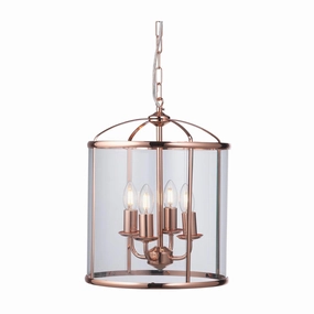 Oaks Lighting Fern 4 Light Copper Ceiling Lantern modern ceiling lamp