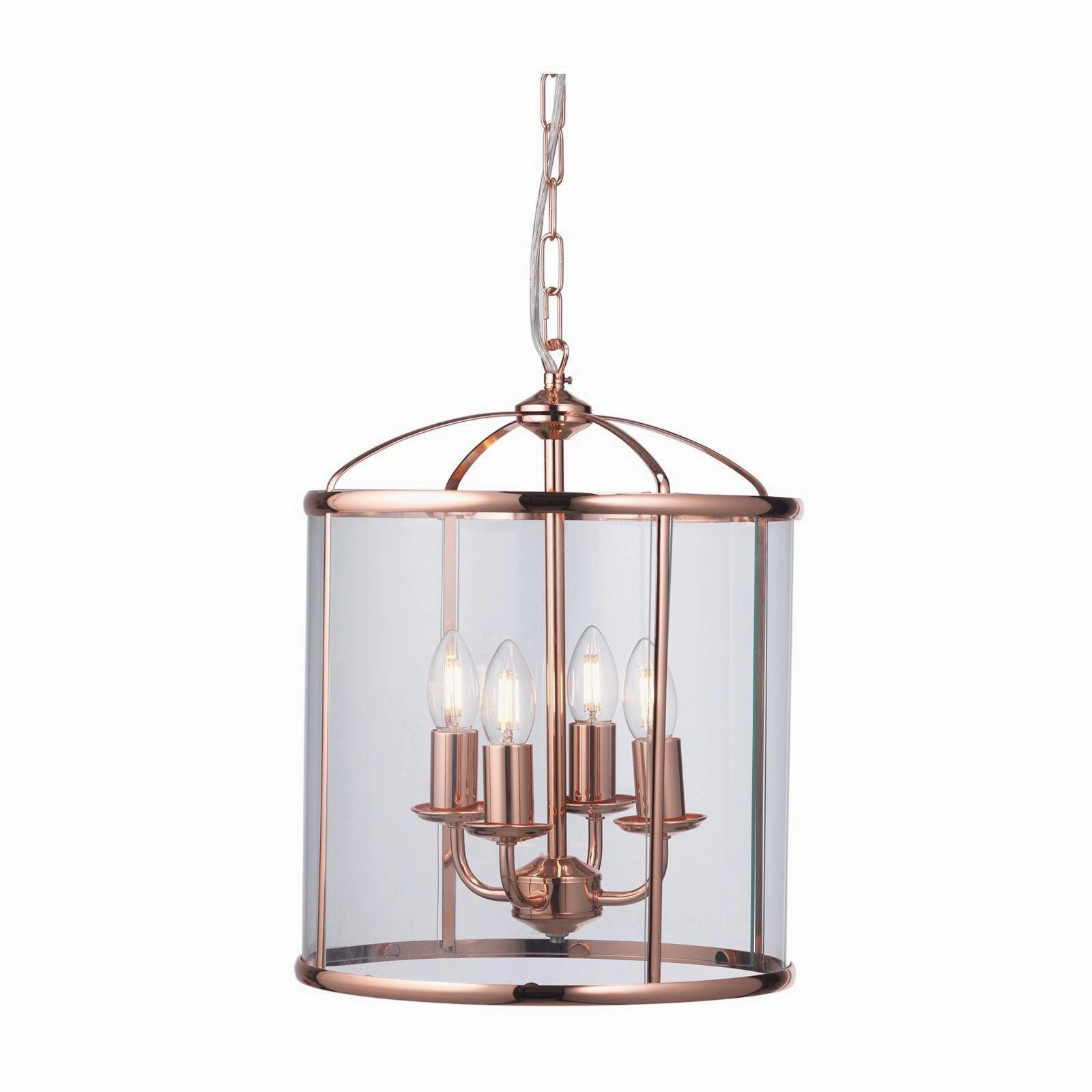 Oaks Lighting Fern 4 Light Copper Ceiling Lantern modern ceiling lamp