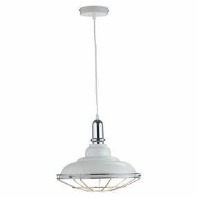 Oaks Lighting Ghent White & Chrome Ceiling Pendant modern ceiling lamp