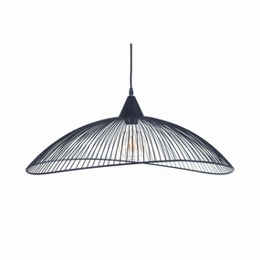 Oaks Lighting Helios Black Single Ceiling Pendant - 66cm simple ceiling design light