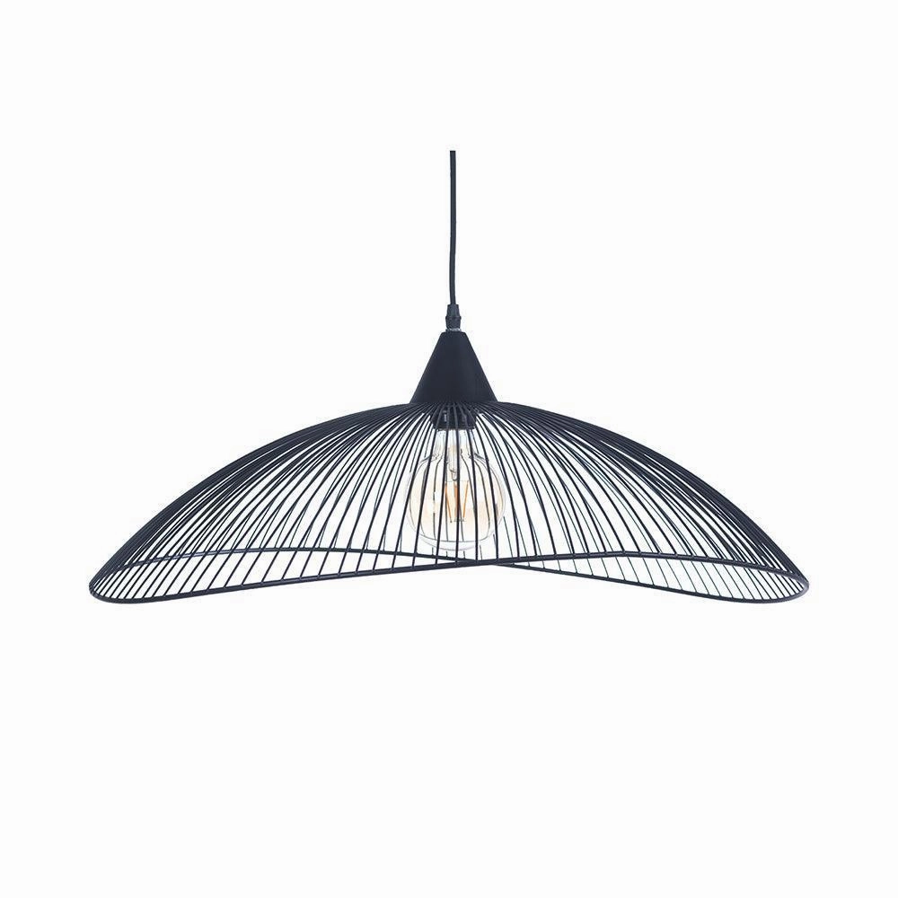 Oaks Lighting Helios Black Single Ceiling Pendant - 66cm simple ceiling design light