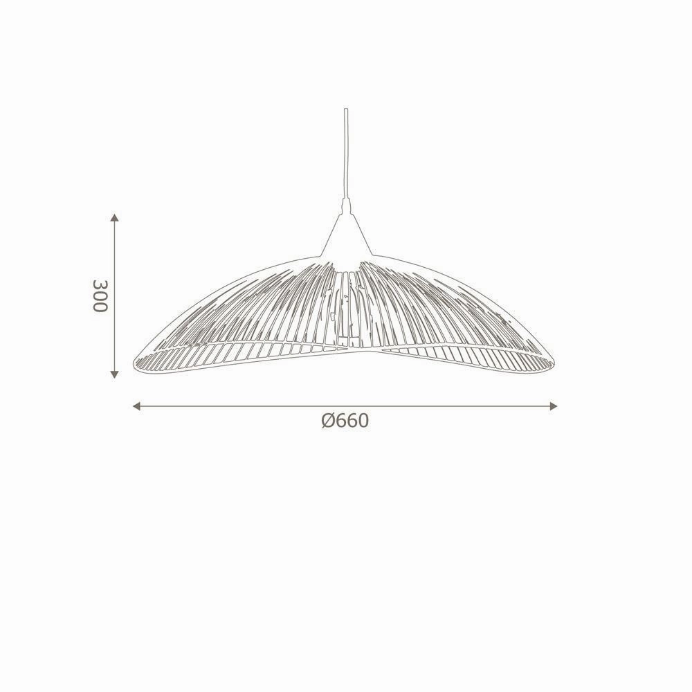 Oaks Lighting Helios Black Single Ceiling Pendant - 66cm