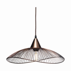 Oaks Lighting Helios Copper Single Ceiling Pendant - 42cm simple ceiling design light