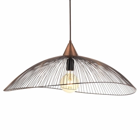 Oaks Lighting Helios Copper Single Ceiling Pendant - 66cm simple ceiling design light