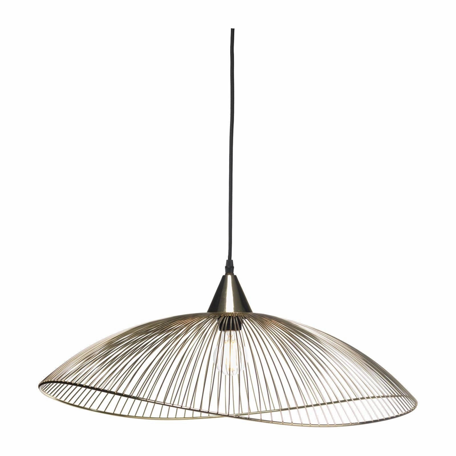 Oaks Lighting Helios Gold Single Ceiling Pendant - 66cm modern ceiling lamp