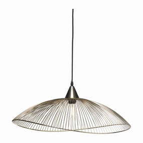 Oaks Lighting Helios Gold Single Ceiling Pendant - 66cm modern ceiling lamp