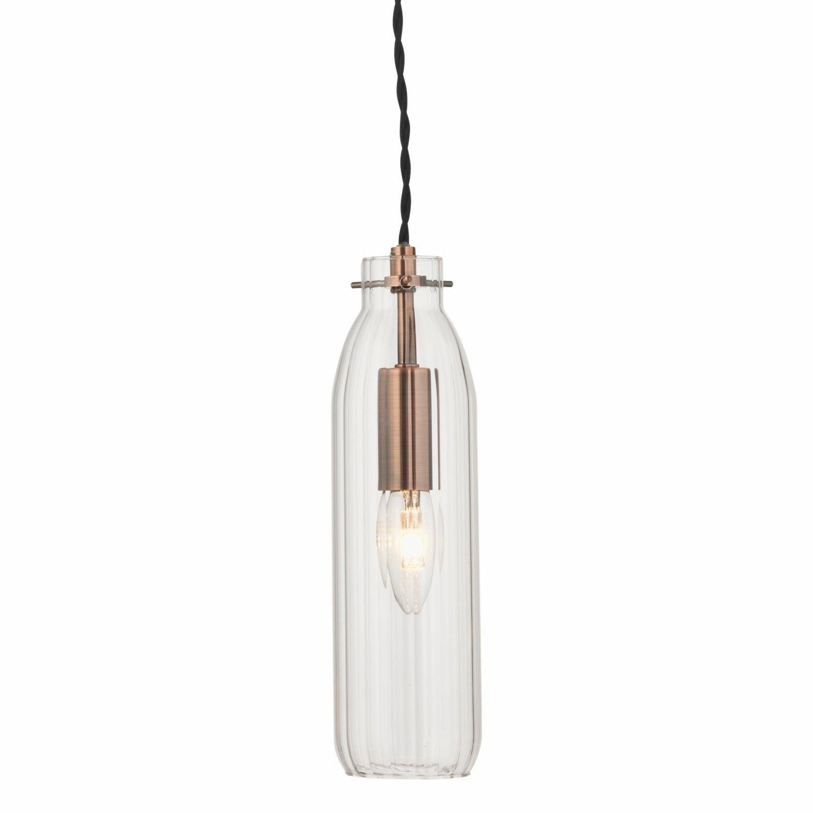 Oaks Lighting Hyperion Copper & Glass Ceiling Pendant modern ceiling lamp