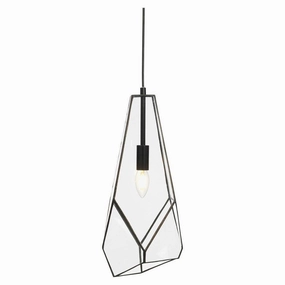 Oaks Lighting Jonk Large Glass Panelled Pendant modern ceiling lamp