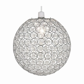 Oaks Lighting Kendal Acrylic Button & Chrome Ceiling Pendant modern ceiling lamp