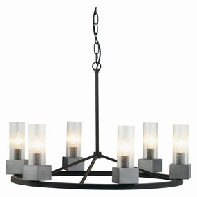 Oaks Lighting Kona 6 Light Antique Silver Ceiling Pendant modern ceiling lamp