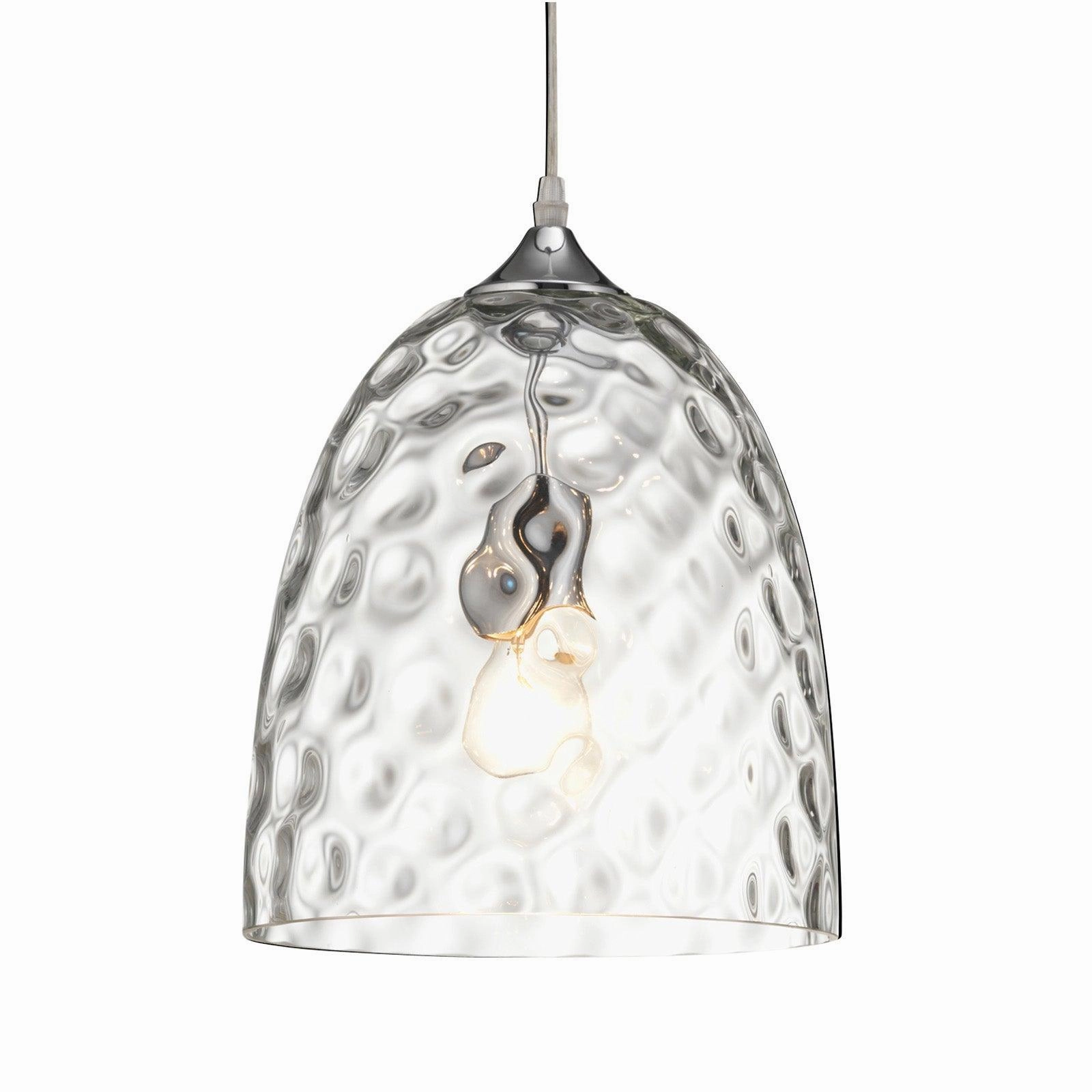 Oaks Lighting Oriata Mottled Glass Ceiling Pendant - 25cm modern ceiling lamp
