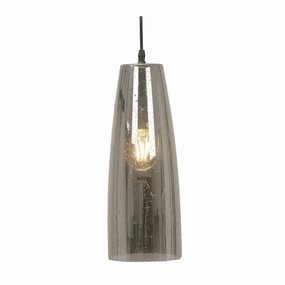 Oaks Lighting Oriata Smoked Glass Ceiling Pendant - 13cm modern ceiling lamp