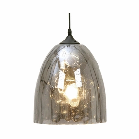 Oaks Lighting Oriata Smoked Glass Ceiling Pendant - 25cm modern ceiling lamp