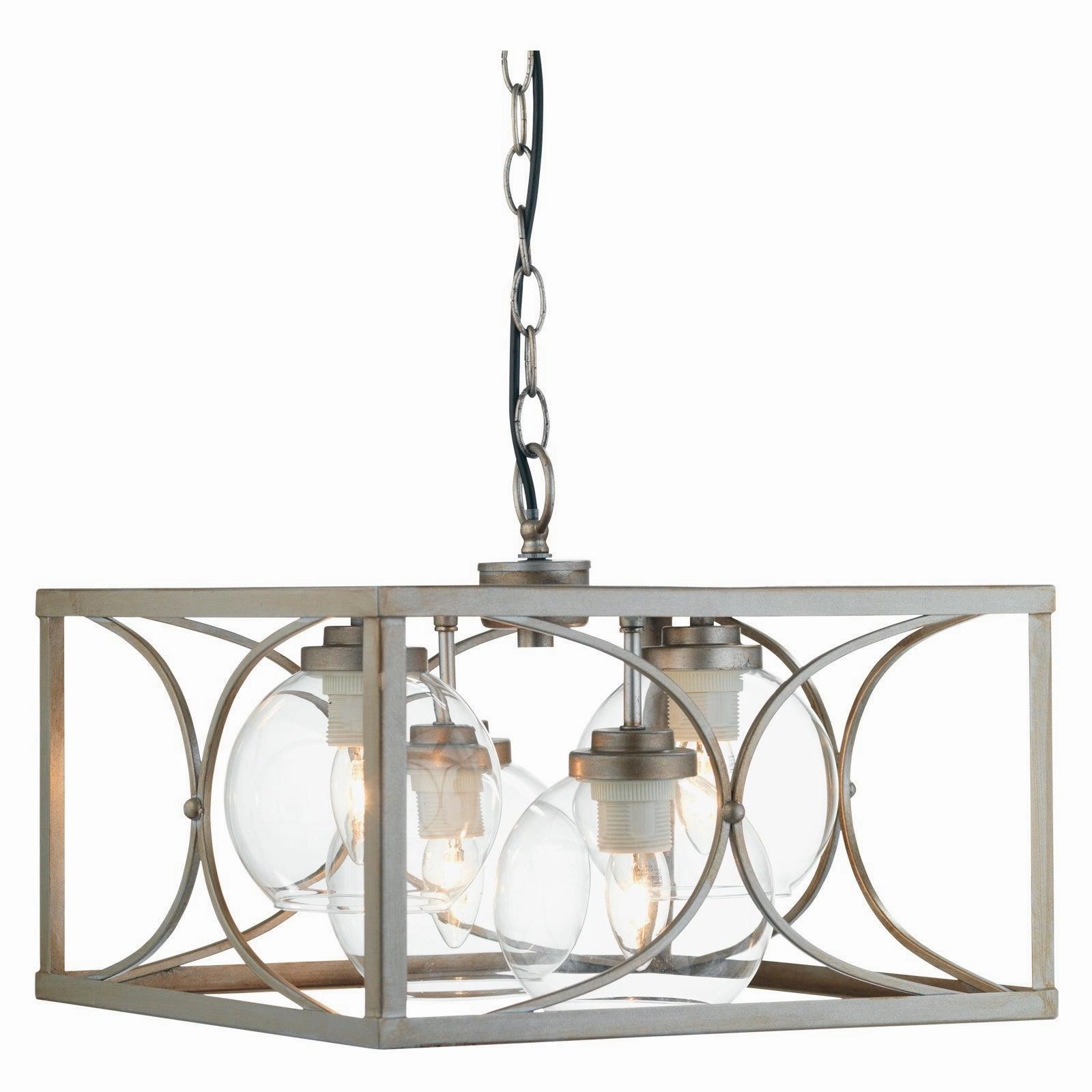 Oaks Lighting Rut 4 Light Matt Silver Ceiling Pendant modern ceiling lamp