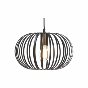 Oaks Lighting Salta Black Ceiling Pendant With Brass Cap modern ceiling lamp