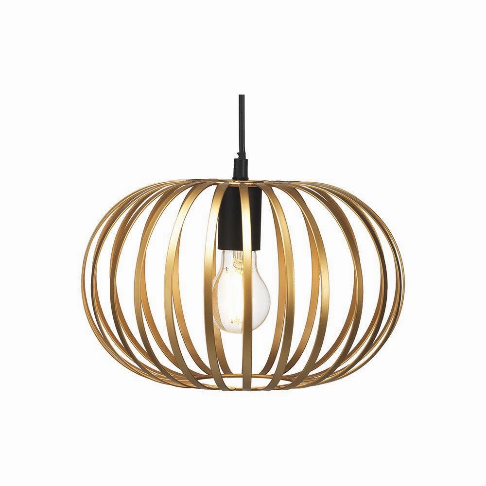 Oaks Lighting Salta Gold Ceiling Pendant With Black Cap modern ceiling lamp