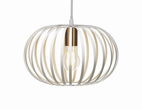 Oaks Lighting Salta White Ceiling Pendant With Brass Cap modern ceiling lamp