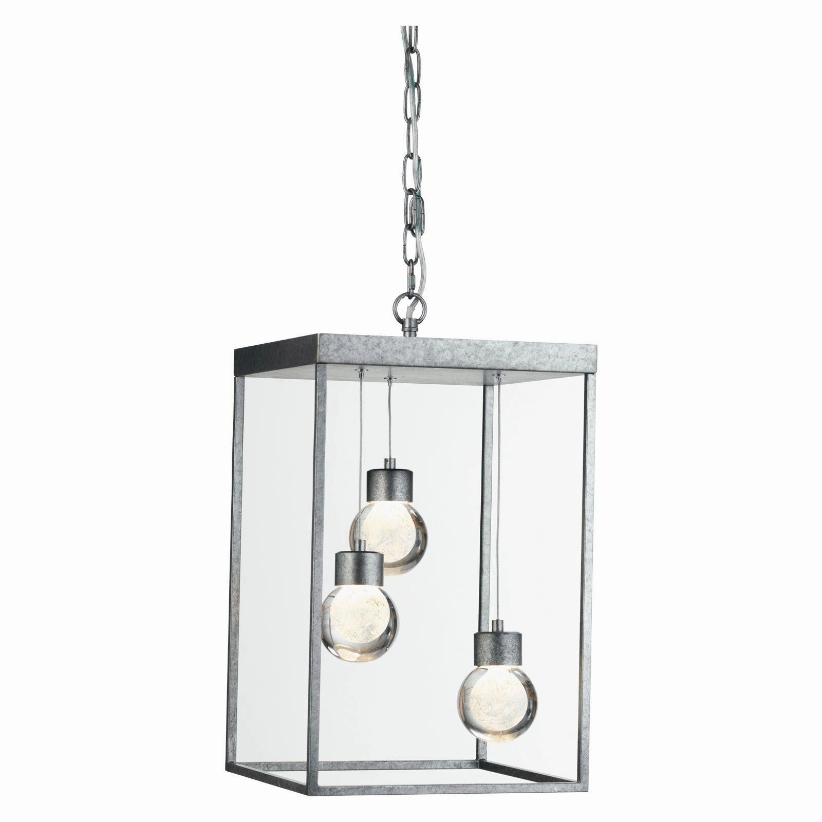 Oaks Lighting Samos 3 Light Antique Silver LED Pendant modern ceiling lamp