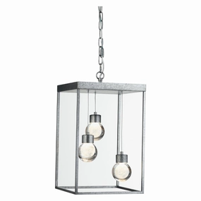 Oaks Lighting Samos 3 Light Antique Silver LED Pendant modern ceiling lamp