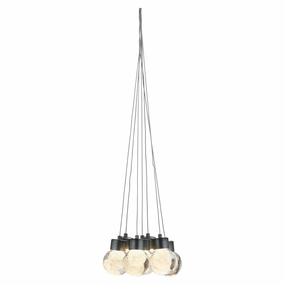 Oaks Lighting Samos 7 Light Antique Silver LED Pendant modern ceiling lamp