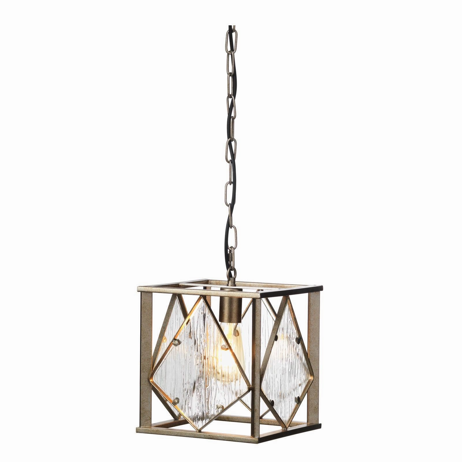 Oaks Lighting Sovana Antique Silver & Mottled Glass Pendant modern ceiling lamp