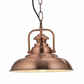 Oaks Lighting Sten Copper Ceiling Pendant - 32cm modern ceiling lamp
