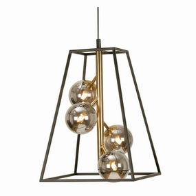 Oaks Lighting Tere 4 Light Black & Gold Ceiling Pendant modern ceiling lamp