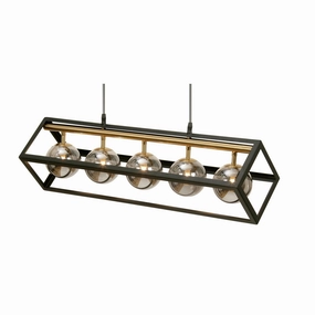 Oaks Lighting Tere 5 Light Gold & Black Ceiling Pendant modern ceiling lamp