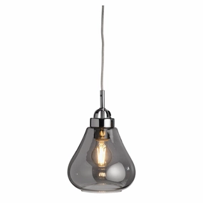 Oaks Lighting Turua Chrome & Amber Glass Ceiling Pendant modern ceiling lamp